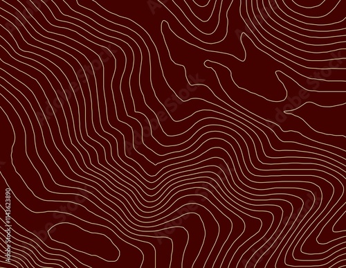 Obraz na płótnie Curvas de nivel, mapa topográfico w salonie