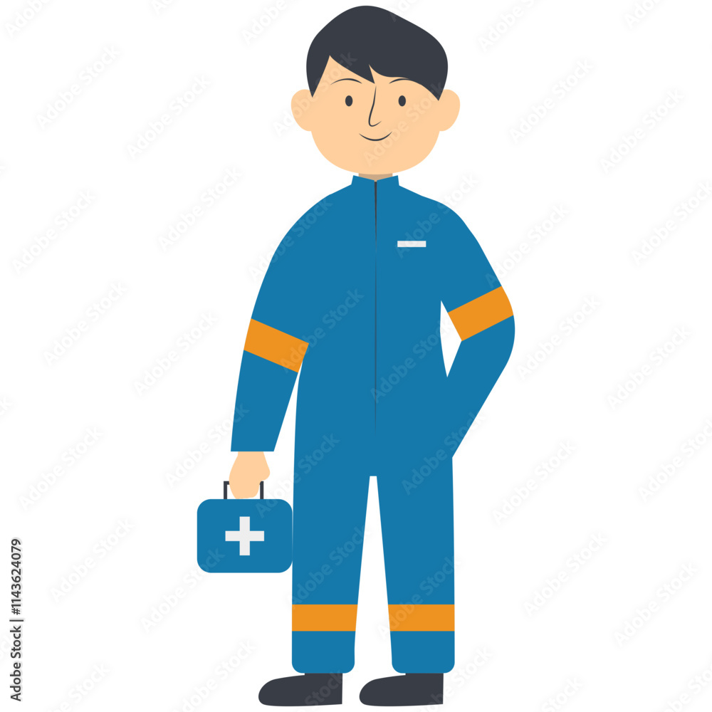 Professional Staff on Labour Day with Cartoon Design and Shape. Vector Illustration Professional Staff on Labour Day with Cartoon Design and Shape. Vector Illustration