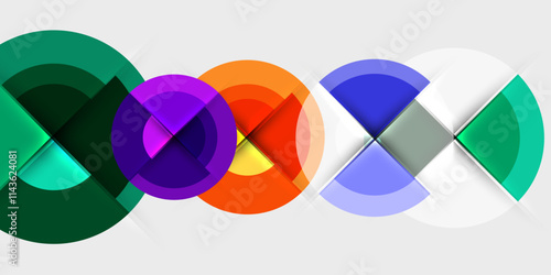 Target circle geometric abstract shapes. Vector Illustration For Wallpaper, Banner, Background, Card, Book Illustration, landing page