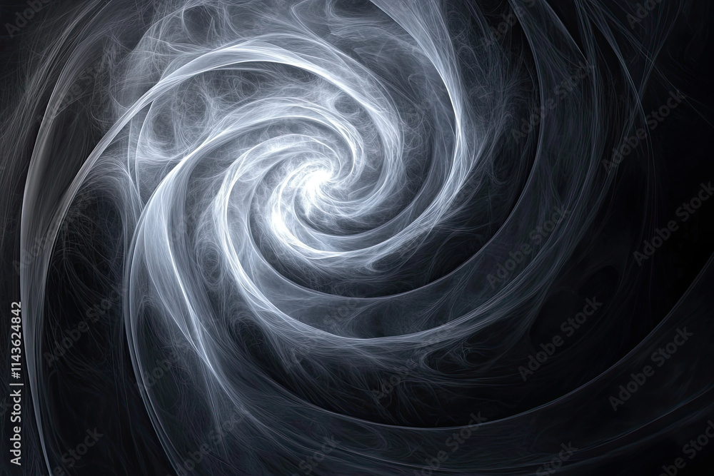 Abstract smoke swirls in shades of gray on a black background Abstract smoke swirls in shades of gray on a black background