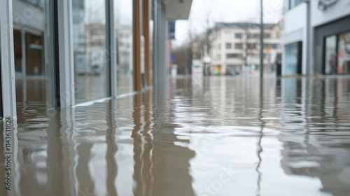 Flooded City Street: Reflec...
