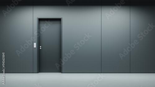 Minimalist Doorway: A singl...