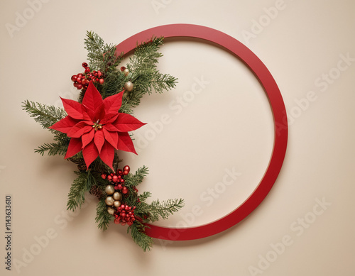 christmas wreath with red bow
