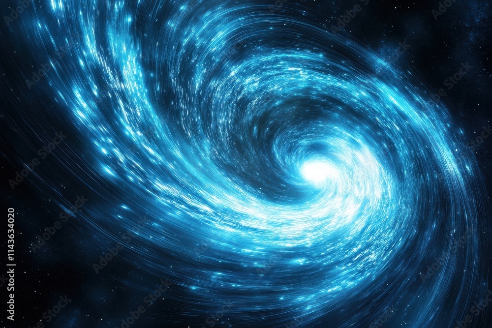 Swirling blue light trails abstract energy flows dynamic curved lines Swirling blue light trails abstract energy flows dynamic curved lines