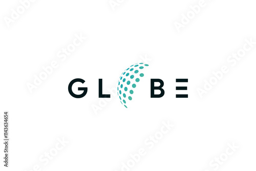 Simple dot globe logo icon vector. Golbe logo vector. photo