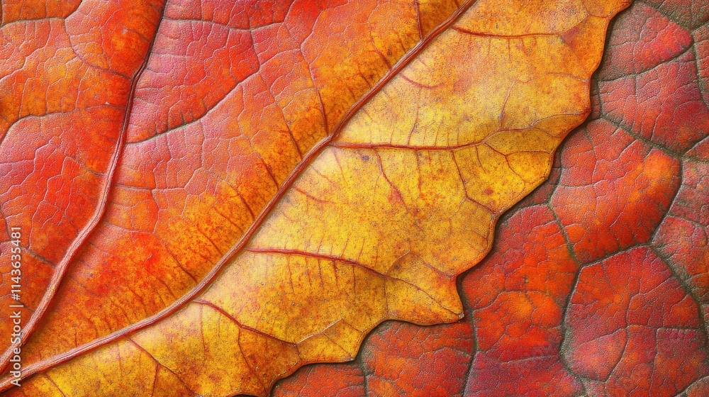 Obraz premium Vibrant autumn leaves Maple leaf carpet Rich orange and red hues