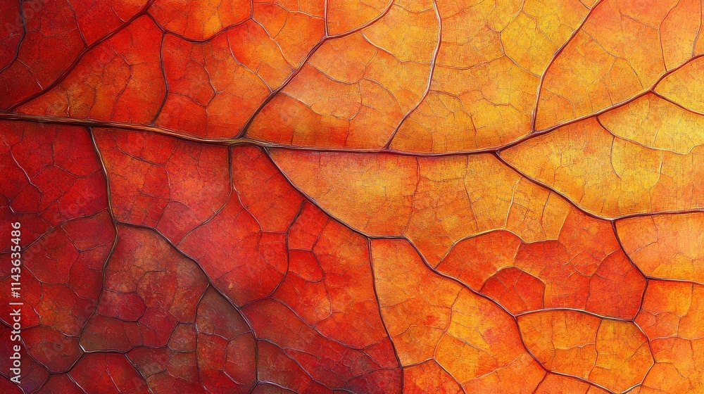 Obraz premium Vibrant autumn leaves Maple leaf carpet Rich orange and red hues