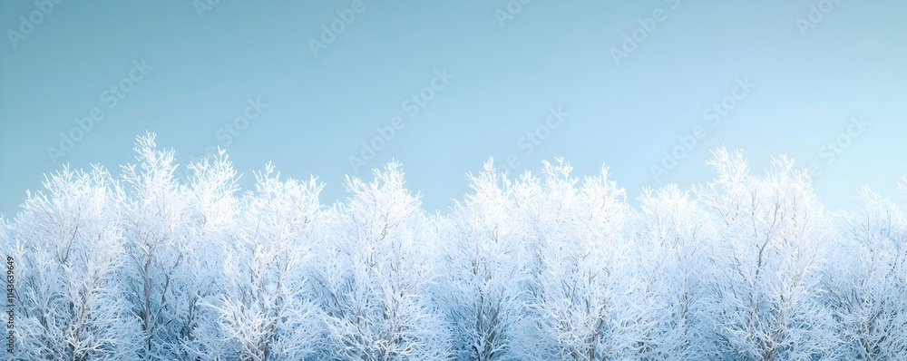 Serene Winter Forest with Frosty Trees Serene Winter Forest with Frosty Trees