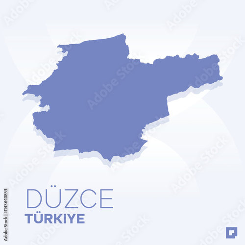 Düzce vector map, Vector map of Düzce, editable eps, AI files, Vector illustration of Düzce vector map