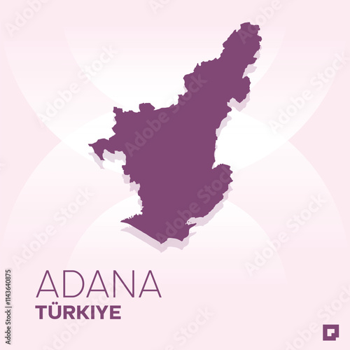 Adana vector map, Vector map of Adana, editable eps, AI files, Vector illustration of Adana vector map