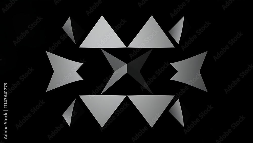“Geometric Pattern in Monochrome” – Sharp, angular geometric shapes like triangles and hexagons in black, white, and gray tones, creating a bold and minimalistic design.
“Geometric Pattern in Monochrome” – Sharp, angular geometric shapes like triangles and hexagons in black, white, and gray tones, creating a bold and minimalistic design.