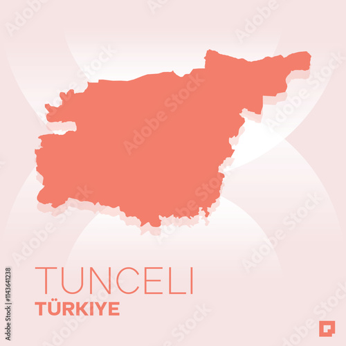 Tunceli vector map, Vector map of Tunceli, editable eps, AI files, Vector illustration of Tunceli vector map