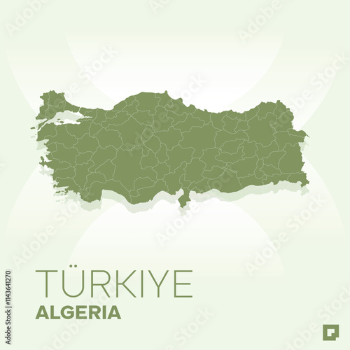 Türkiye vector map, Vector map of Türkiye, editable eps, AI files, Vector illustration of Türkiye vector map