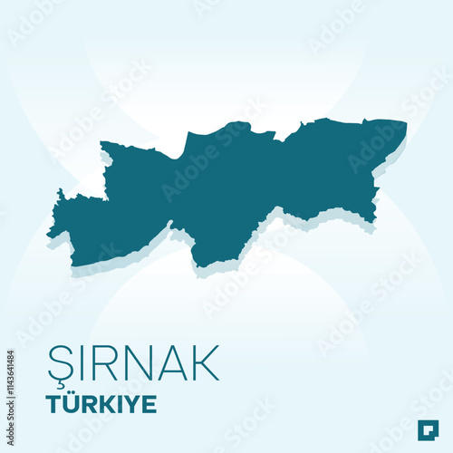 Şırnak vector map, Vector map of Şırnak, editable eps, AI files, Vector illustration of Şırnak vector map