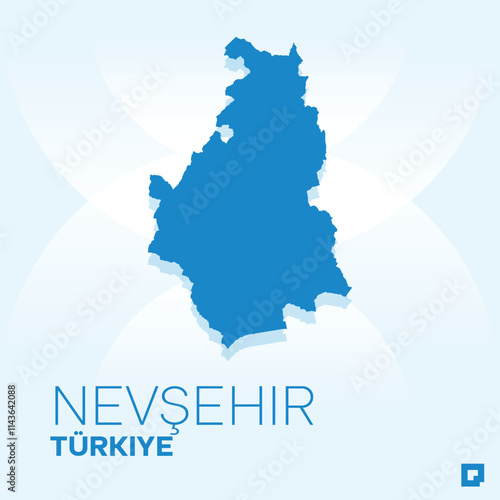 Nevşehir vector map, Vector map of Nevşehir, editable eps, AI files, Vector illustration of Nevşehir vector map