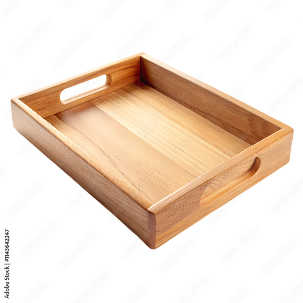 Empty Wooden Serving Tray with Handles Empty Wooden Serving Tray with Handles