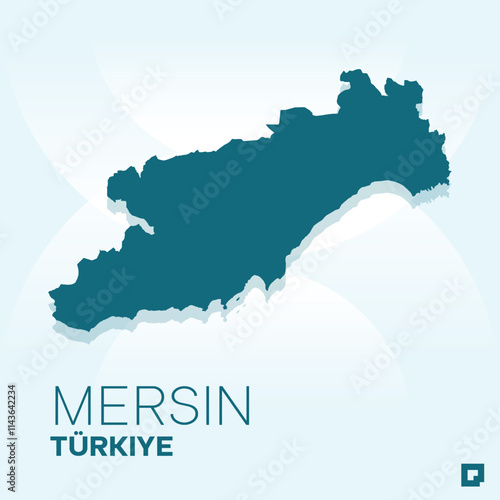 Mersin vector map, Vector map of Mersin, editable eps, AI files, Vector illustration of Mersin vector map