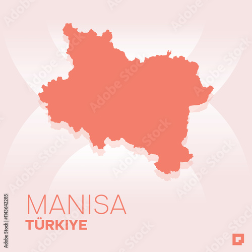 Manisa vector map, Vector map of Manisa, editable eps, AI files, Vector illustration of Manisa vector map