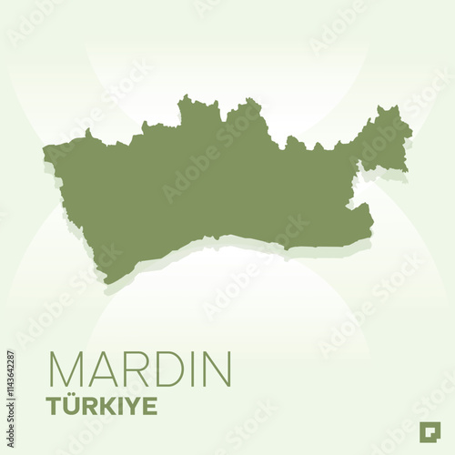 Mardin vector map, Vector map of Mardin, editable eps, AI files, Vector illustration of Mardin vector map