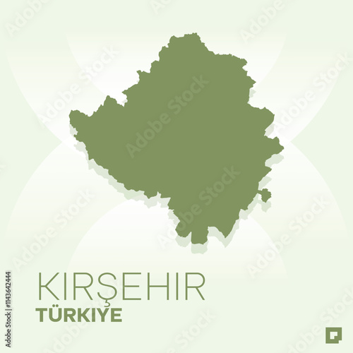 Kırşehir vector map, Vector map of Kırşehir, editable eps, AI files, Vector illustration of Kırşehir vector map