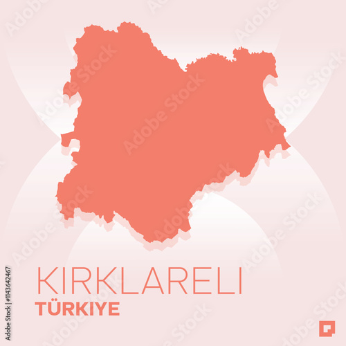 Kırklareli vector map, Vector map of Kırklareli, editable eps, AI files, Vector illustration of Kırklareli vector map
