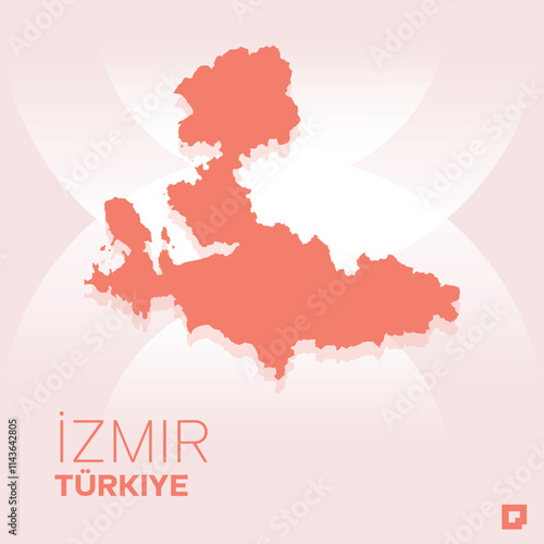 İzmir vector map, Vector map of İzmir, editable eps, AI files, Vector illustration of İzmir vector map