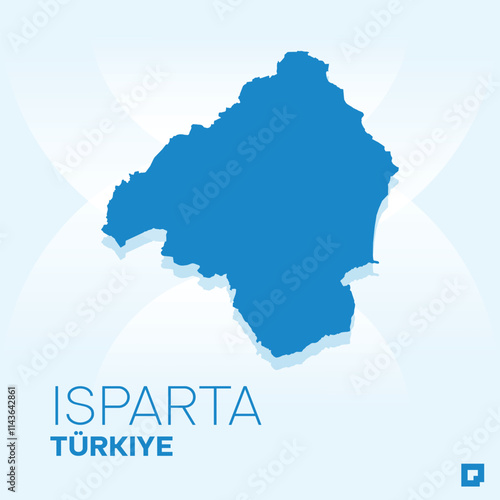 Isparta vector map, Vector map of Isparta, editable eps, AI files, Vector illustration of Isparta vector map
