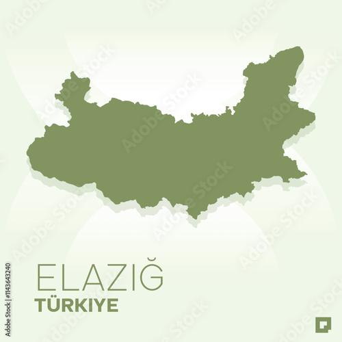 Elazığ vector map, Vector map of Elazığ, editable eps, AI files, Vector illustration of Elazığ vector map