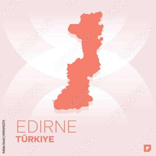 Edirne vector map, Vector map of Edirne, editable eps, AI files, Vector illustration of Edirne vector map