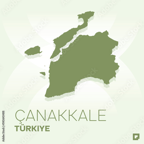 Çanakkale vector map, Vector map of Çanakkale, editable eps, AI files, Vector illustration of Çanakkale vector map