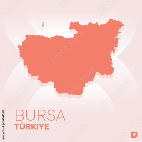 Bursa vector map, Vector map of Bursa, editable eps, AI files, Vector illustration of Bursa vector map