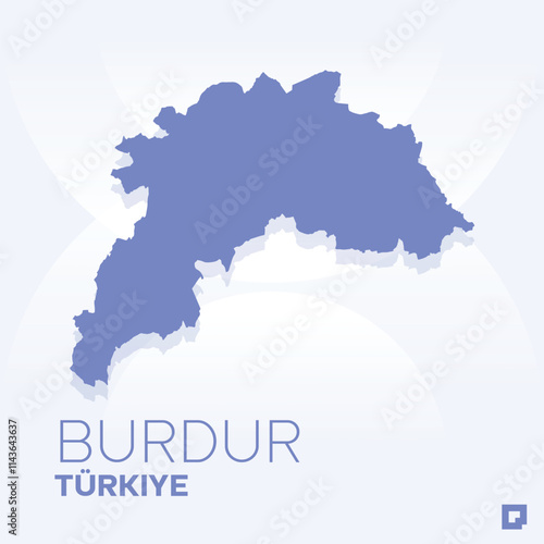 Burdur vector map, Vector map of Burdur, editable eps, AI files, Vector illustration of Burdur vector map