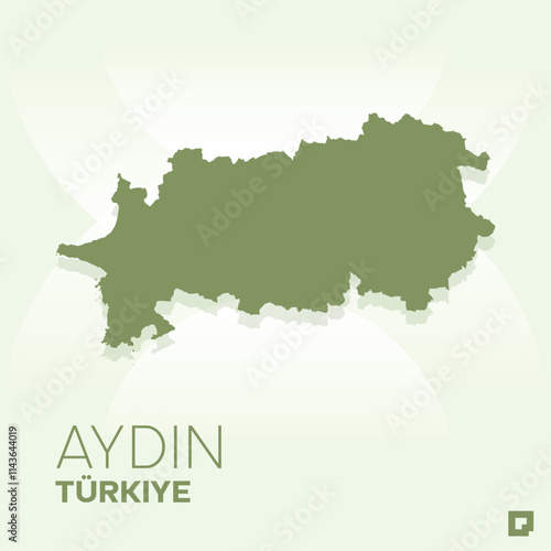 Aydın vector map, Vector map of Aydın, editable eps, AI files, Vector illustration of Aydın vector map
