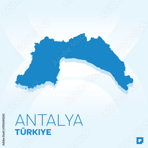 Antalya vector map, Vector map of Antalya, editable eps, AI files, Vector illustration of Antalya vector map