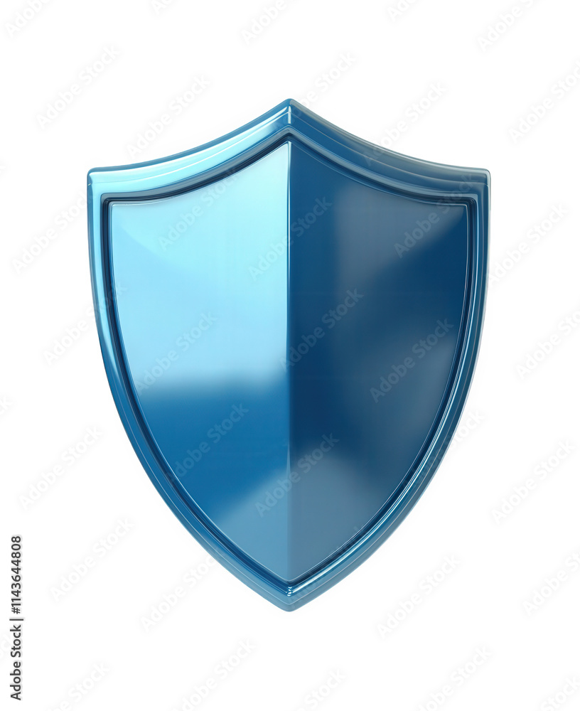a blue metallic shield isolated on a transparent background the shield has a glossy finish and a slightly curved shape it is a classic symbol of protection and security a blue metallic shield isolated on a transparent background the shield has a glossy finish and a slightly curved shape it is a classic symbol of protection and security