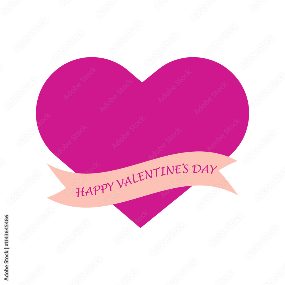 Vector illustration of valentine heart emblem Vector illustration of valentine heart emblem