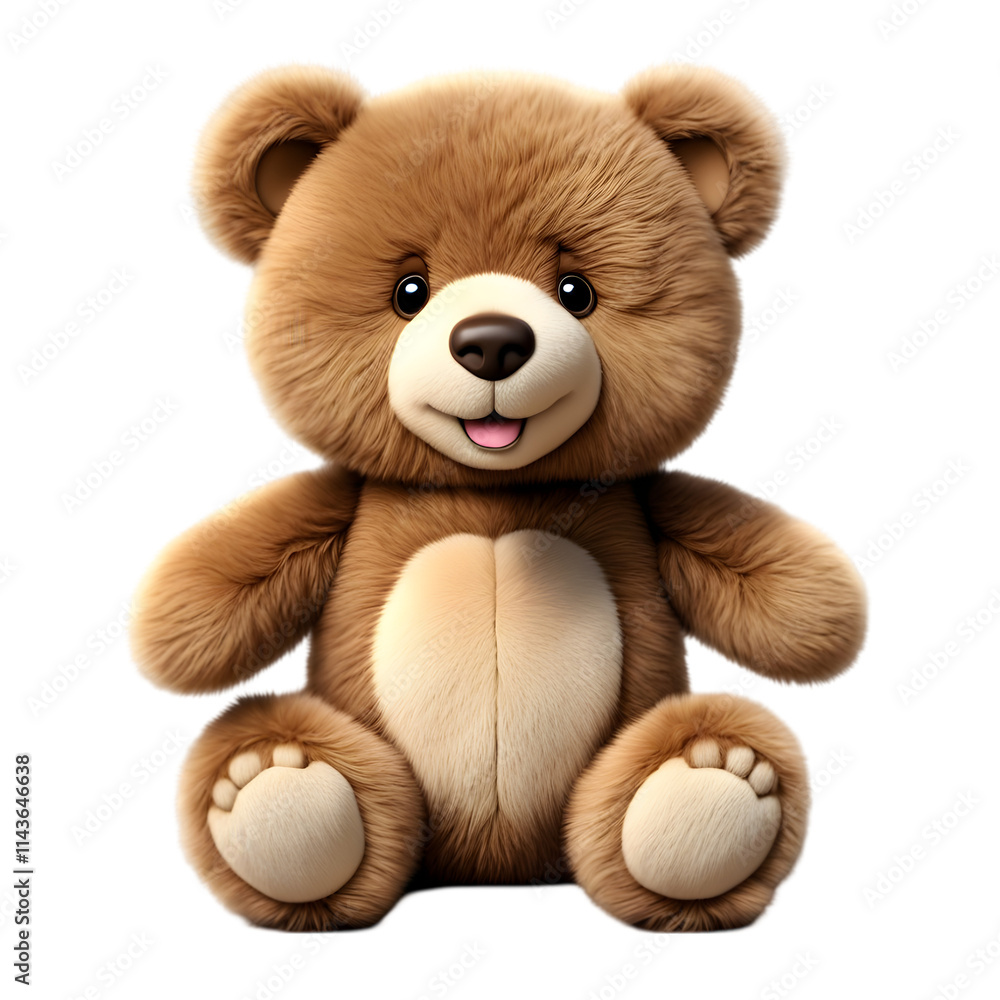 A cute teddy bear with a jovial expression. A cute teddy bear with a jovial expression.