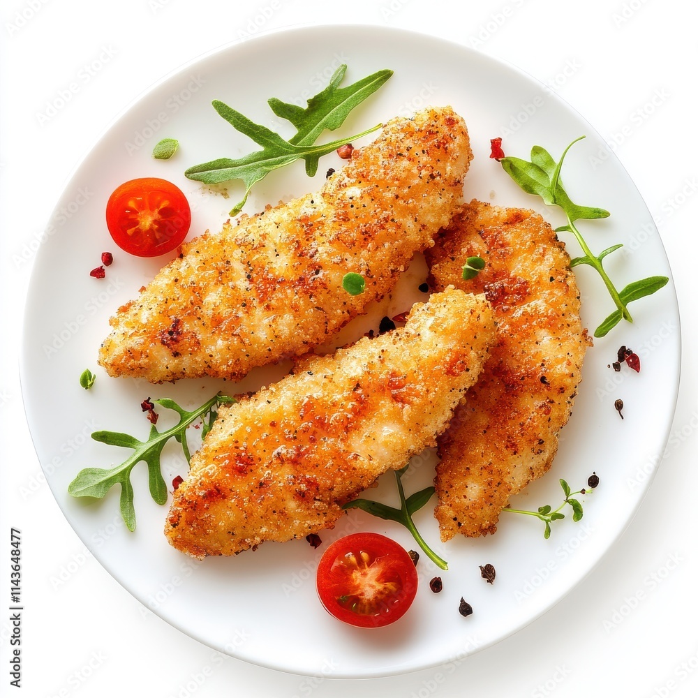 chicken strips isolated on white background chicken strips isolated on white background