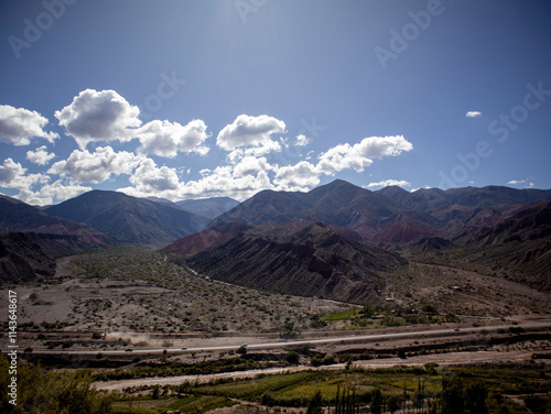 mountain landscape with blue sky
