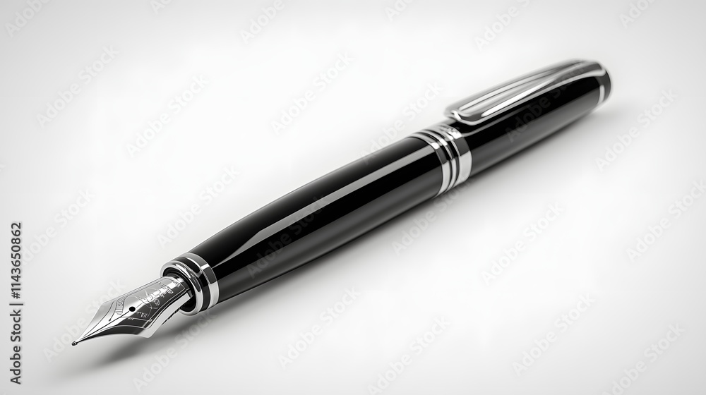 fountain pen on white background fountain pen on white background