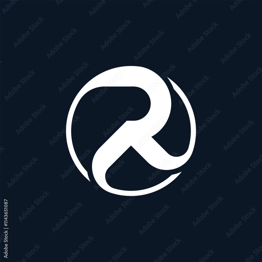 abstract letter R circle logo design, business card vector template abstract letter R circle logo design, business card vector template