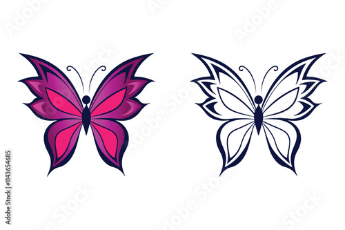 Blue Butterfly's-Vector Illustration