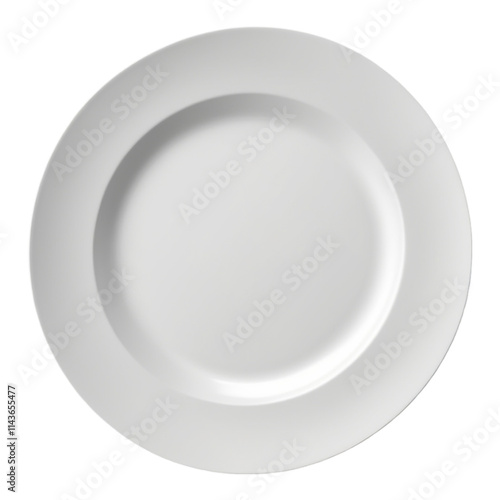 white plate isolated on white
