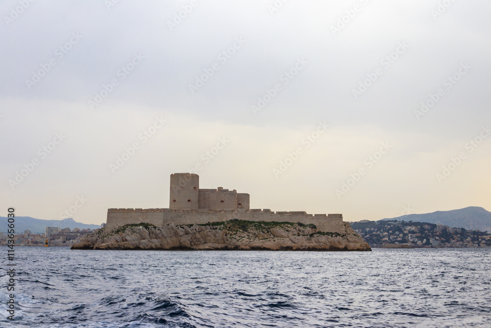 View of Chateau d'If (If castle), a former royal prison, in Marseille, France View of Chateau d'If (If castle), a former royal prison, in Marseille, France