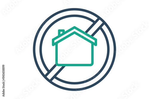Homeless icon. line icon style. icon related to charity. donation elements vector illustration