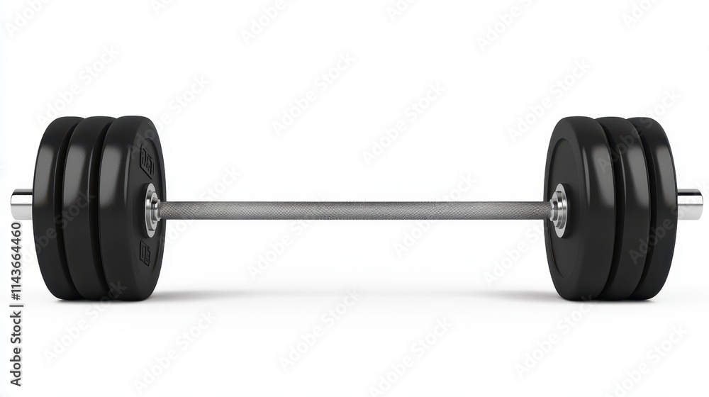 Barbell on white isolated ackground Barbell on white isolated ackground