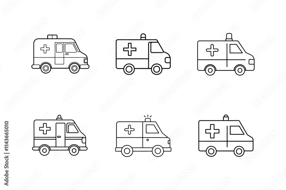 ambulance icon line art .vector illustration ambulance icon line art .vector illustration