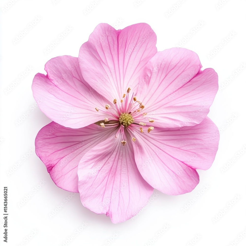 Fototapeta premium Pink flower blomming isolated on white background