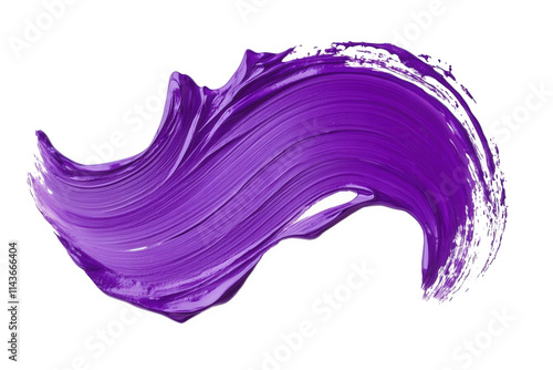 abstract purple paint stroke on transparent background the paint is applied in a thick. textured layer