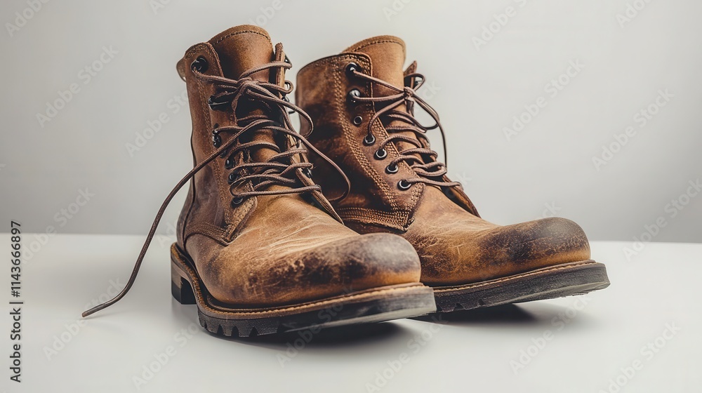 Boot on white isolated backgroun Boot on white isolated backgroun